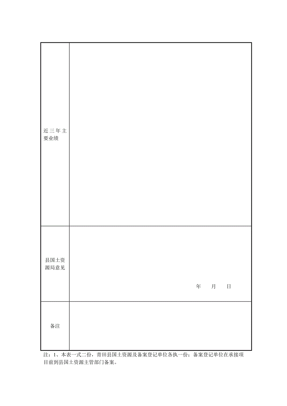 地质灾害危险性单位资质备案登记表_第2页