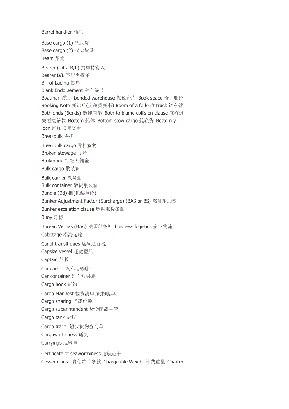 最全的航运英文_第2页