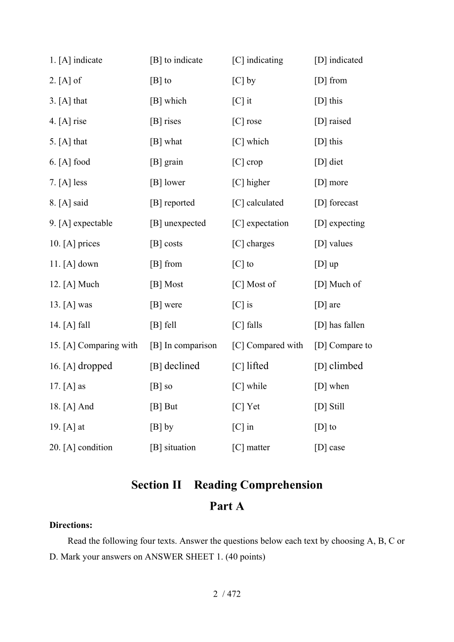 2006-2018年英语（二）真题解析【2016.8.17】 (1)_第4页