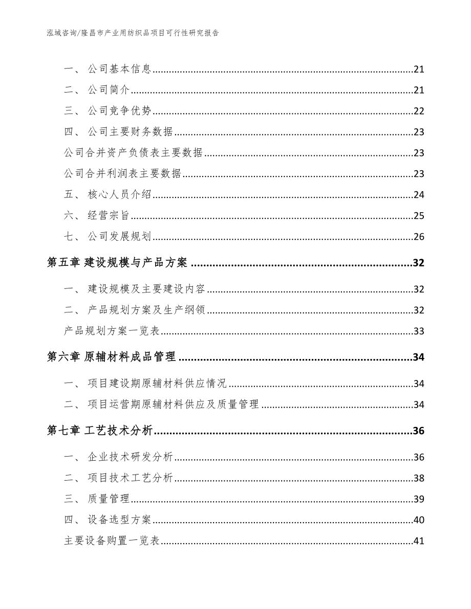 隆昌市产业用纺织品项目可行性研究报告（参考模板）_第3页