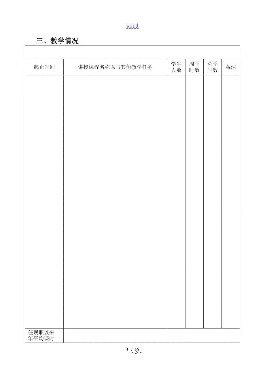 陕西省中小学教师专业技术职务任职资格评审表_第5页