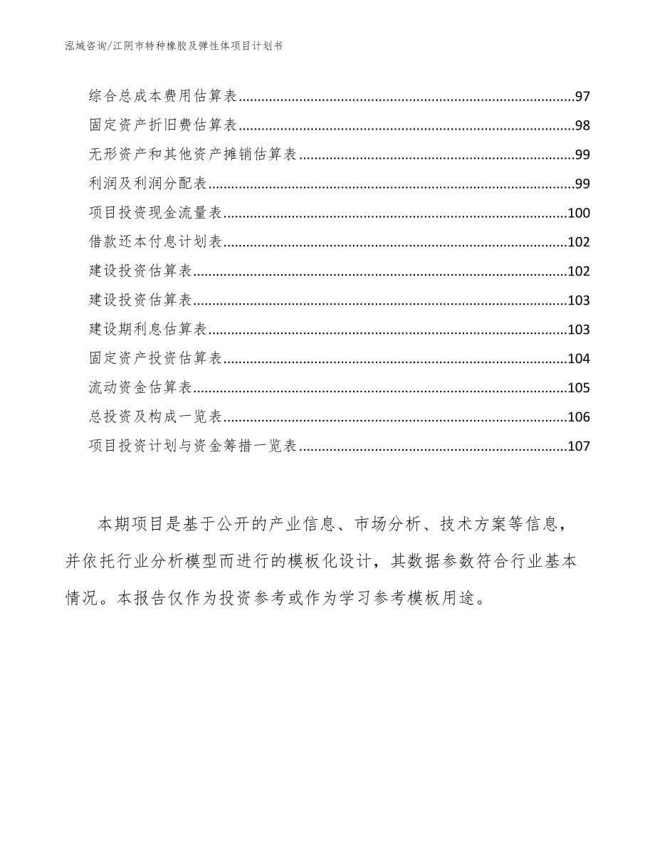 江阴市特种橡胶及弹性体项目计划书参考范文_第5页