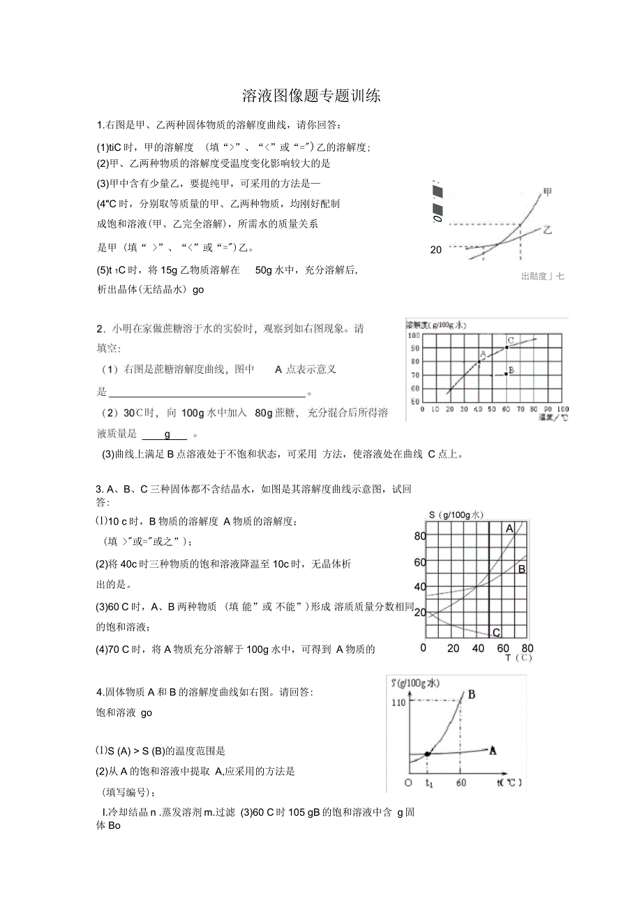 溶液图像题专题训练知识讲解_第1页