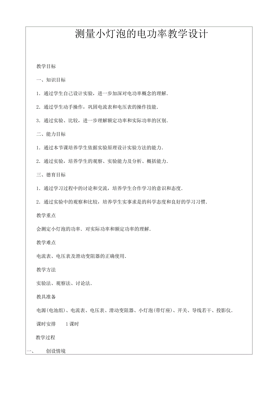 测量小灯泡电功率_第1页