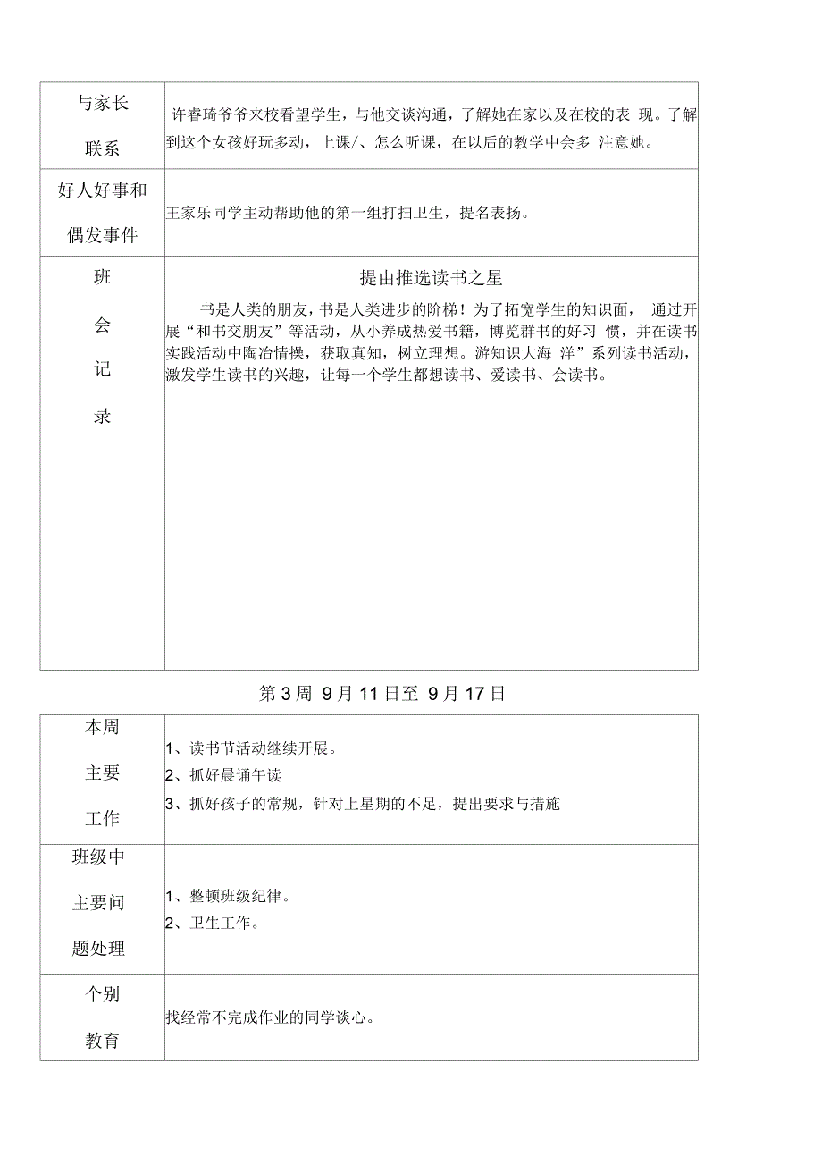 上学期班主任工作记录_第2页