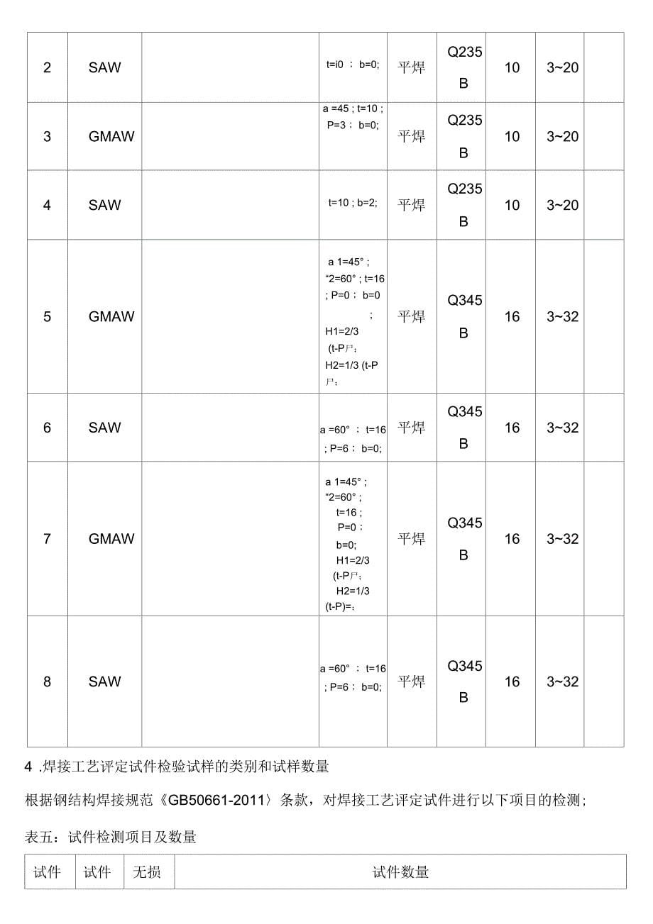 钢结构制作焊接工艺评定方案_第5页