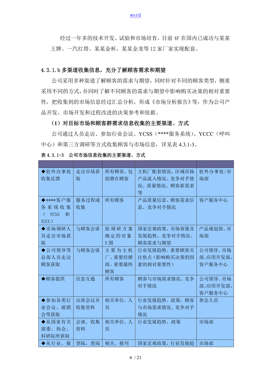 卓越绩效自评报告材料3.顾客与市场_第4页