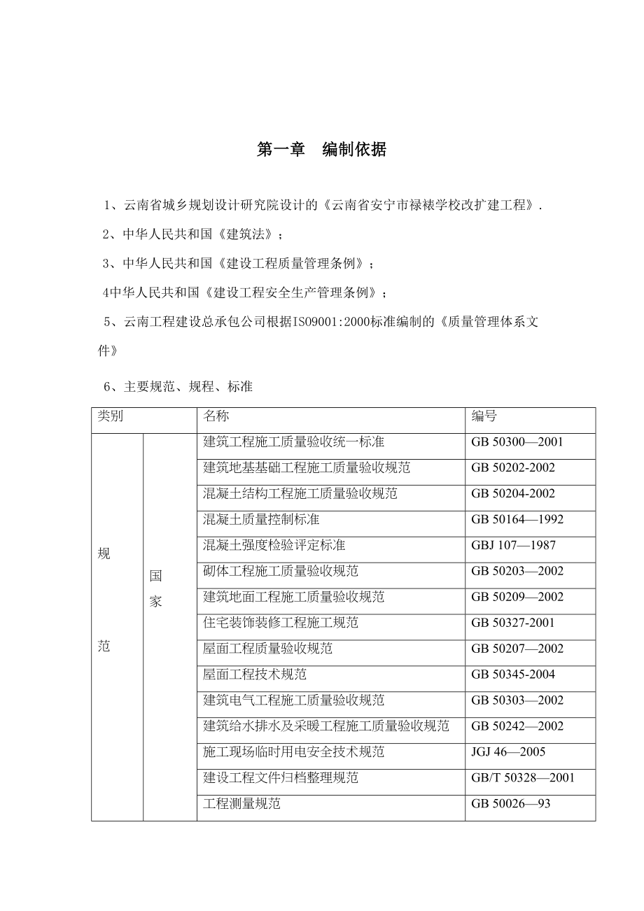 学校改扩建工程施工组织设计(DOC 82页)_第1页