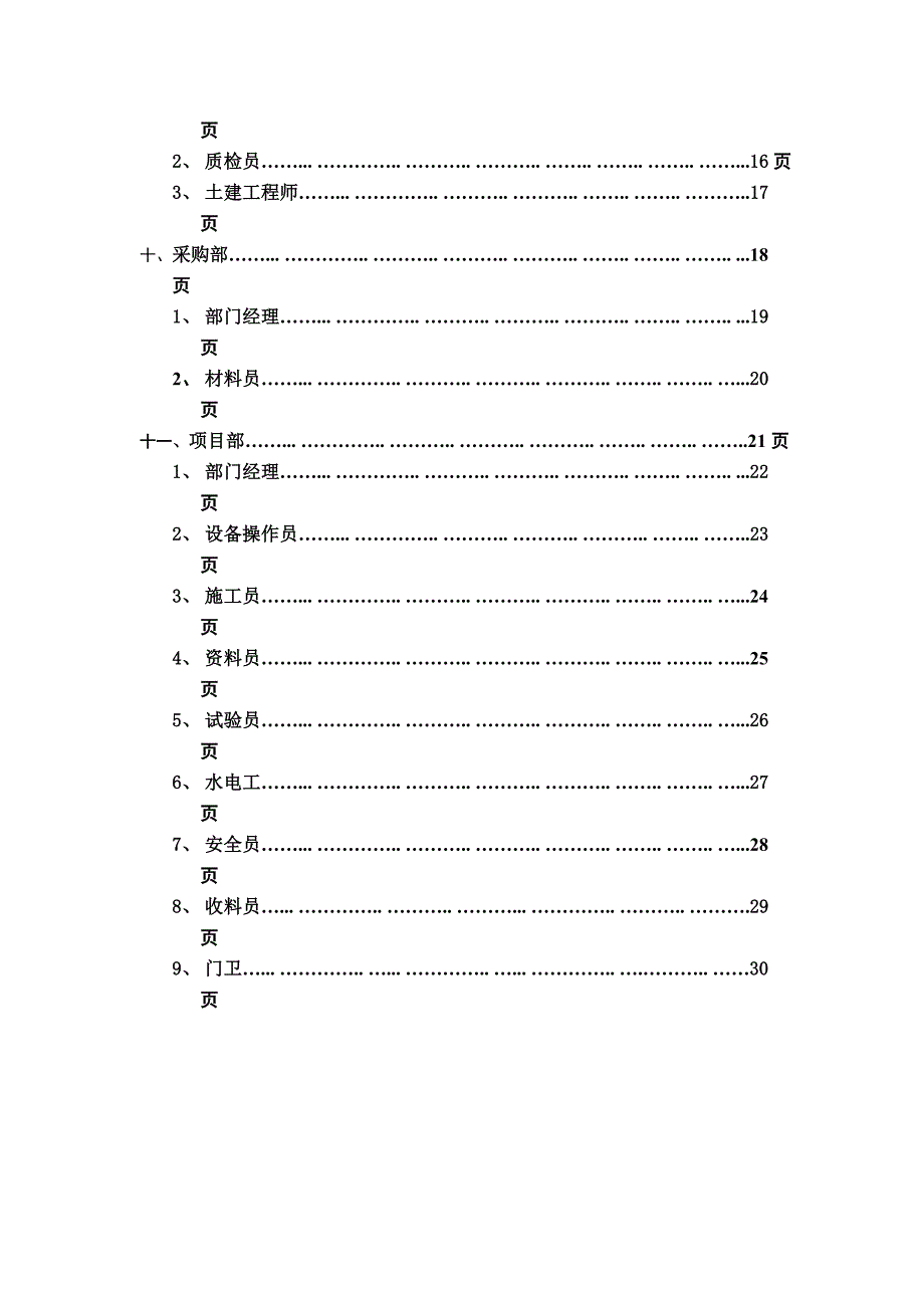 某建设工程公司部门职能及岗位职责汇编_第3页