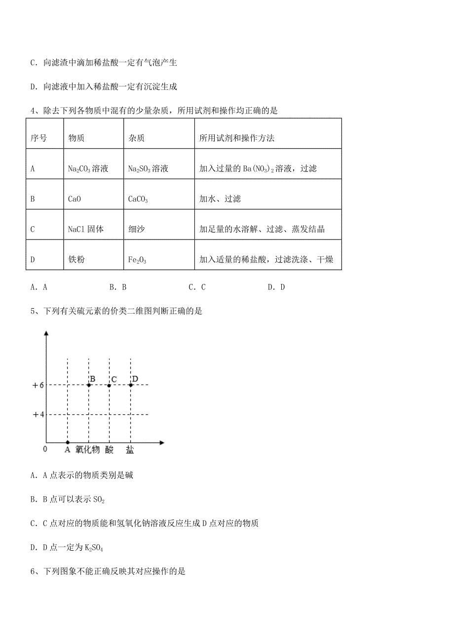 2020-2021年最新人教版九年级化学下册第十一单元-盐-化肥期末试卷A4版.docx_第2页