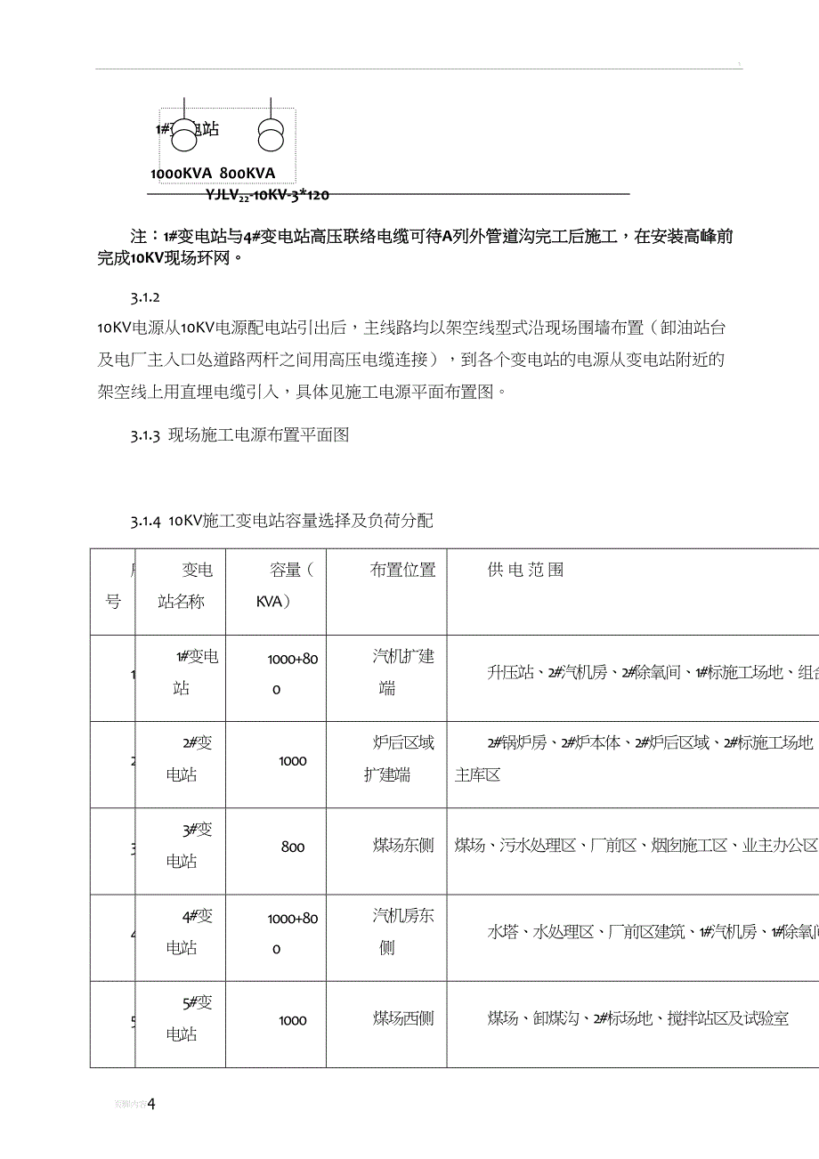 山西某电厂电气施工组织设计_(DOC 20页)_第4页