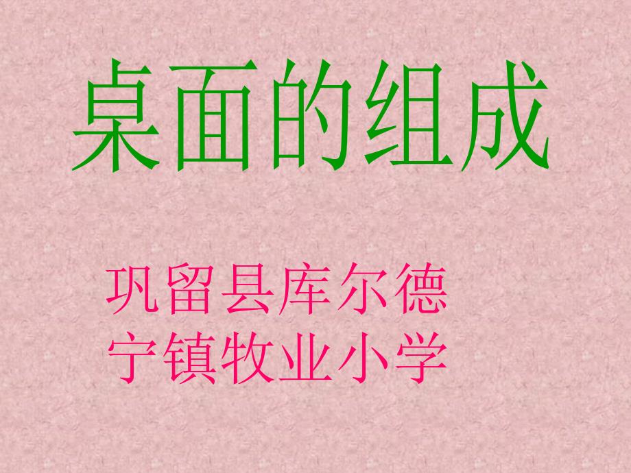 小学计算机课件-桌面的认识_第1页