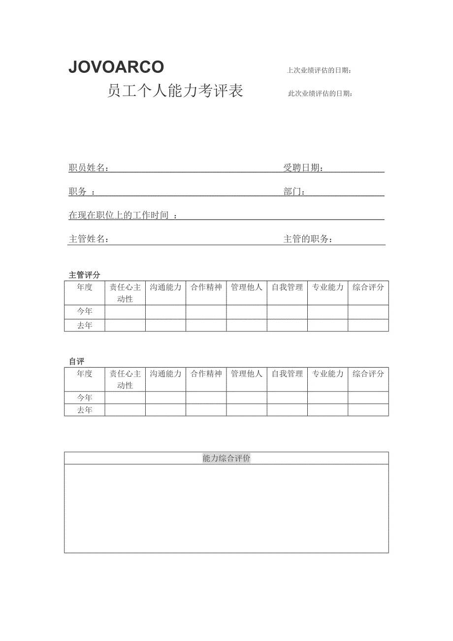 员工个人能力综合评估表.doc_第1页