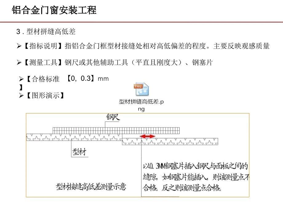 铝合金门窗实测实量_第5页