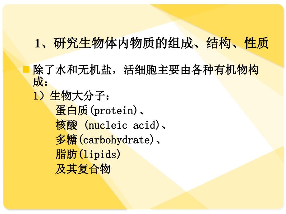 生物化学生物化学研究对象及内容PPT课件_第3页