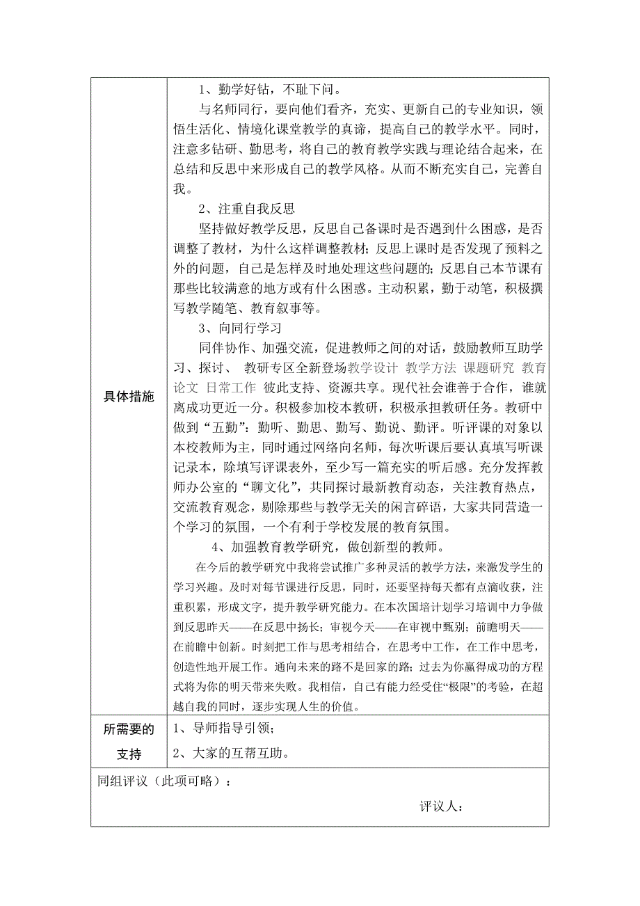 第二阶段【作业表单】教师个人本项目研修计划参考表单（陆文杰）_第3页