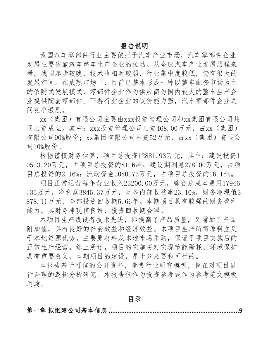 重庆关于成立汽车发动机缸体公司可行性研究报告(DOC 82页)_第2页