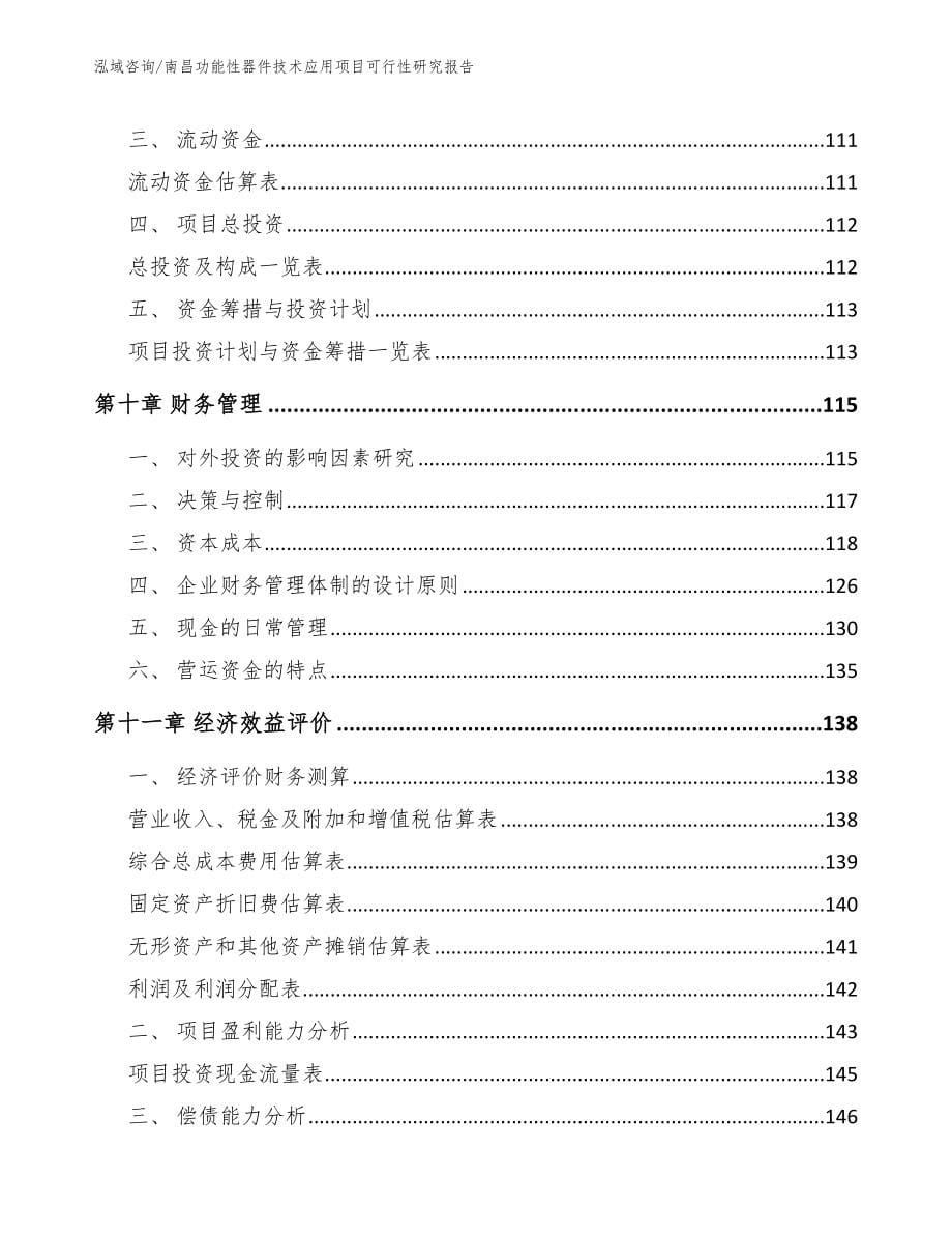 南昌功能性器件技术应用项目可行性研究报告_范文参考_第5页