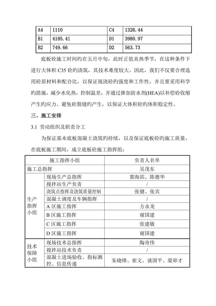 底板大体积砼综合施工方桉_第5页