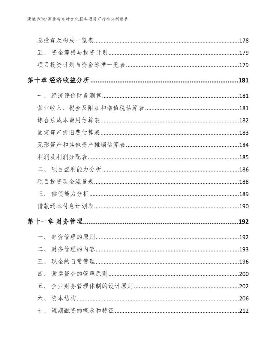 湖北省乡村文化服务项目可行性分析报告范文模板_第5页