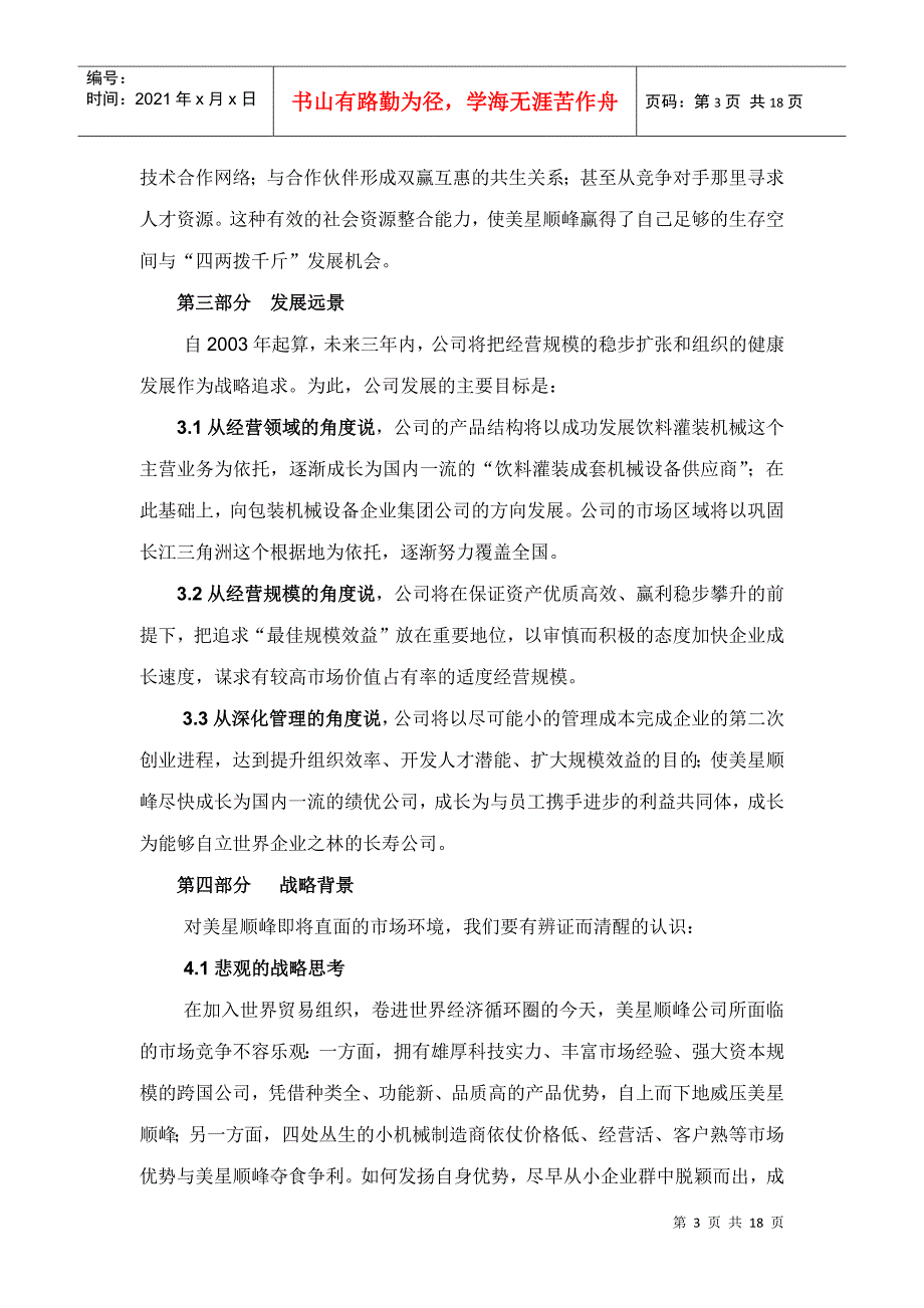 企业战略报告（某国内知名咨询公司制作）_第3页