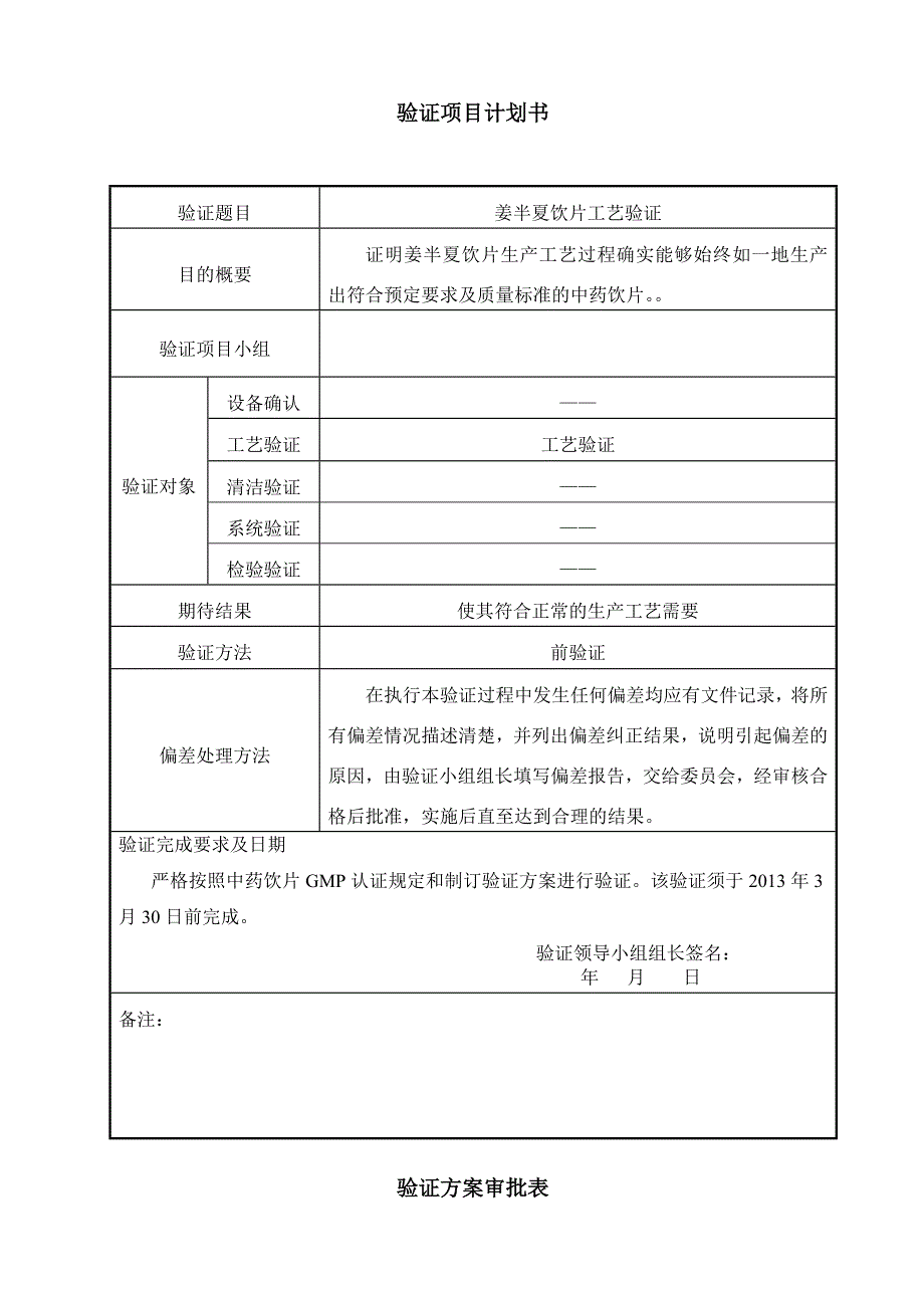 姜半夏饮片工艺验证方案解析_第3页