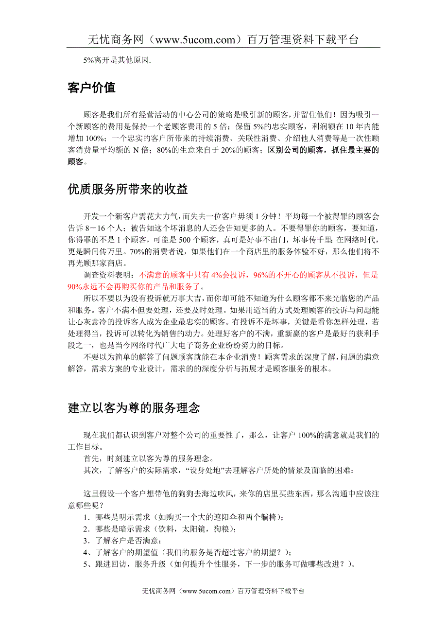 电子商务客服部管理制度手册_第2页