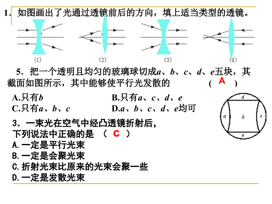 透镜及其应用复习课件_第3页