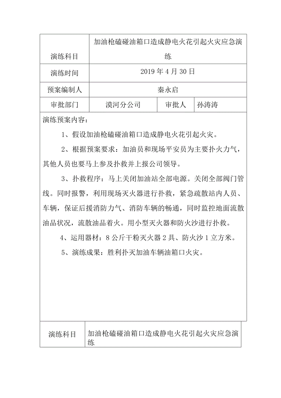 漠河加油站应急救援预案演练_第1页