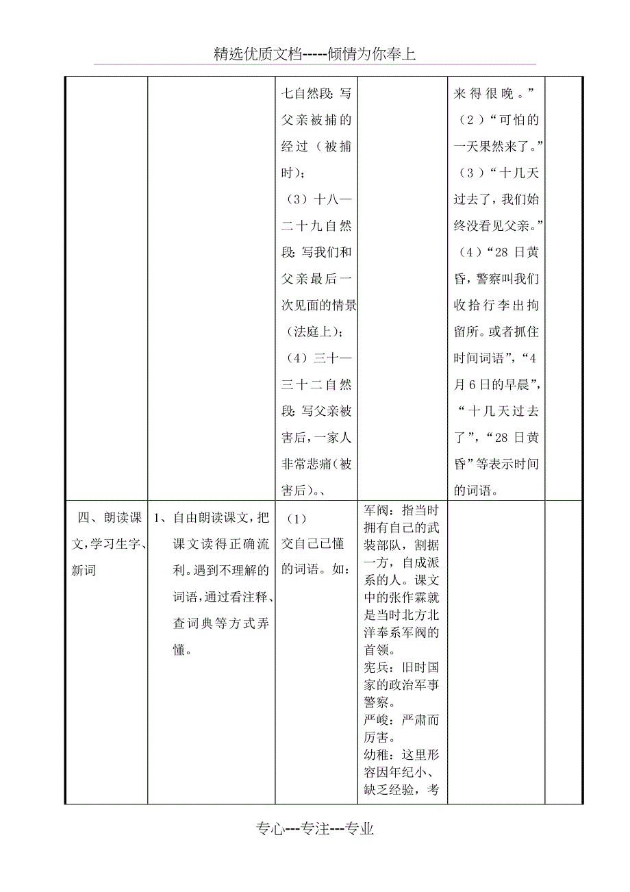 十六年前的回忆教案_第4页