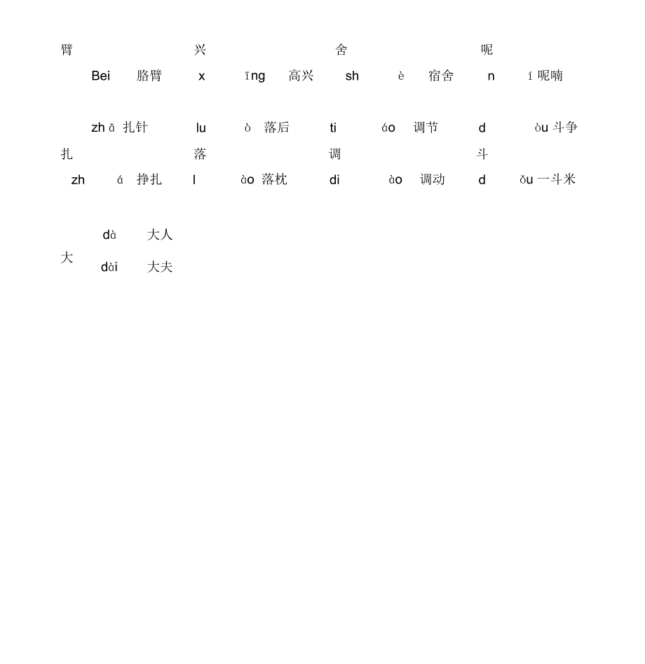 部编人教版三年级语文上册多音字汇总大全_第2页