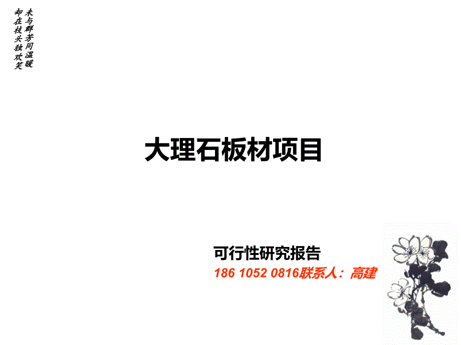 大理石板材项目可行研究报告2_第1页