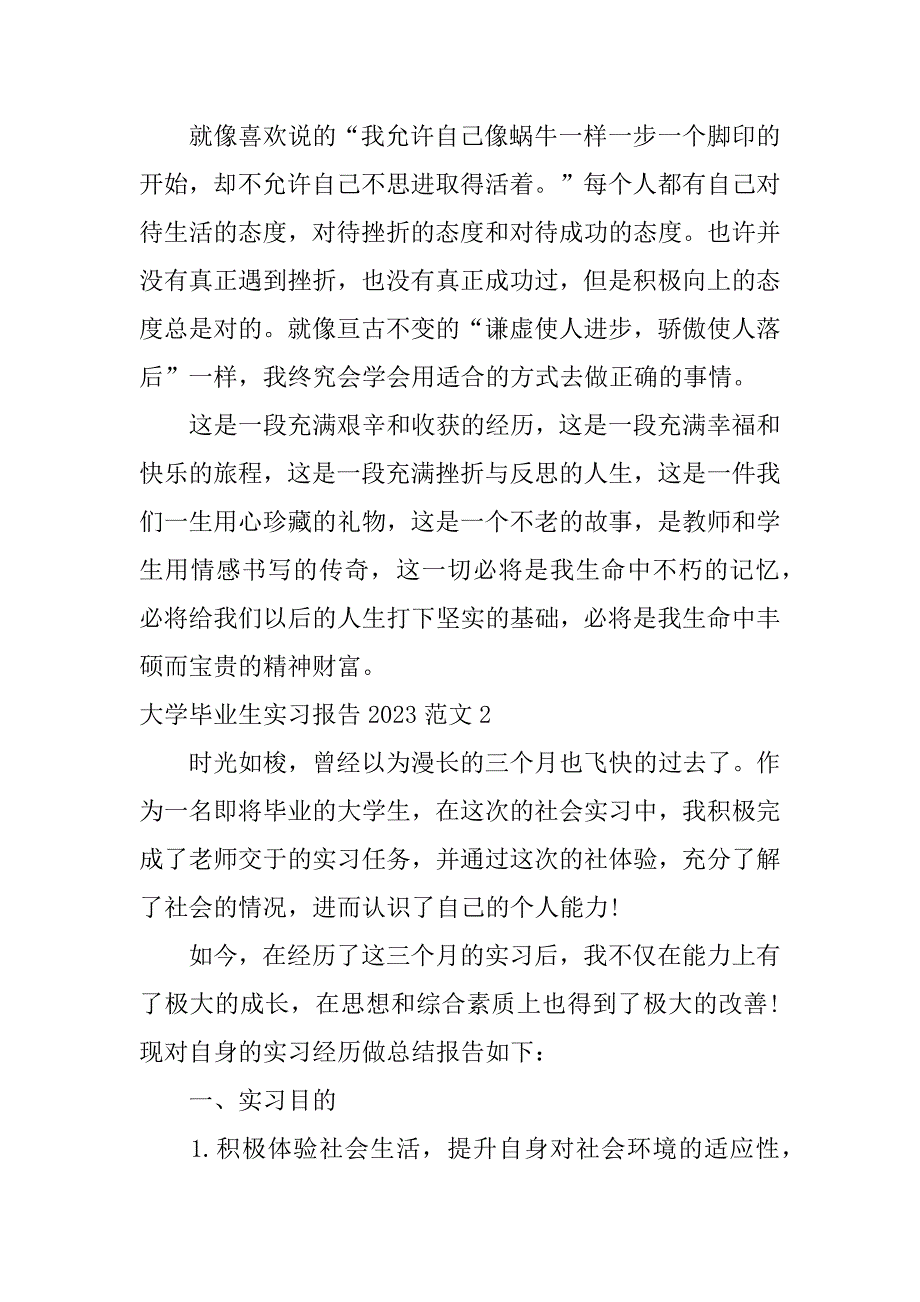 大学毕业生实习报告2023范文3篇_第4页