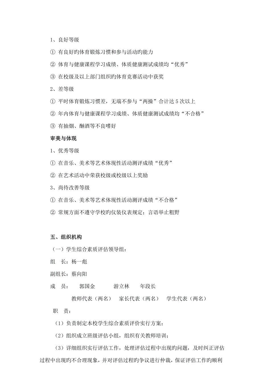 培元中学高中学生综合素质评价实施方案_第4页