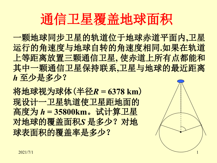 通信卫星覆盖地球面积_第1页