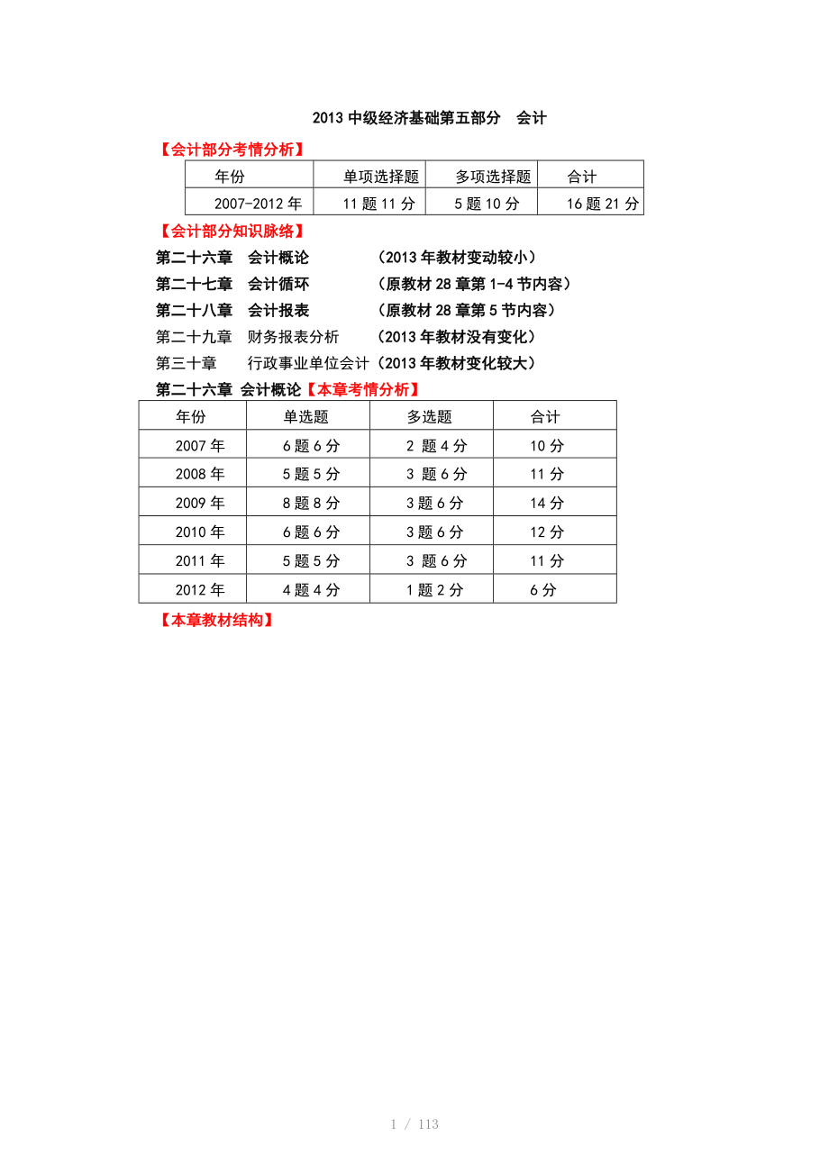 基础讲义会计部分第26章第30章_第1页