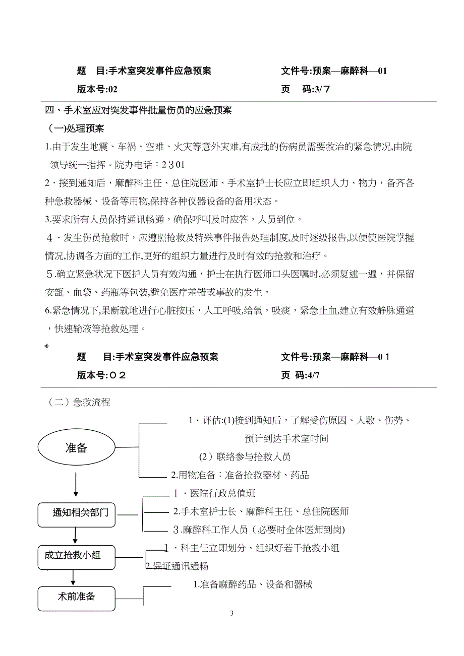 手术室突发事件应急预案_第3页