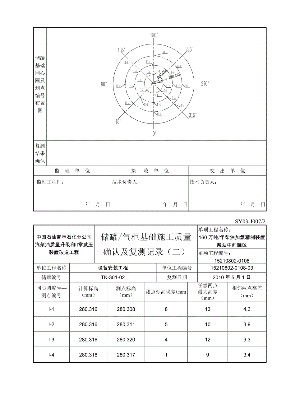 储罐基础施工质量记录确认及复测记录_第4页