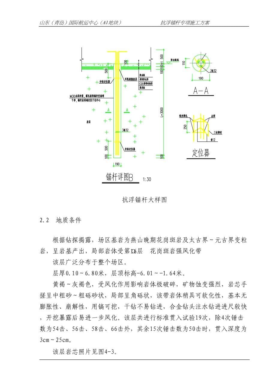 国际航运中心(A1地块)抗浮锚杆工程施工方案(DOC 51页)_第5页