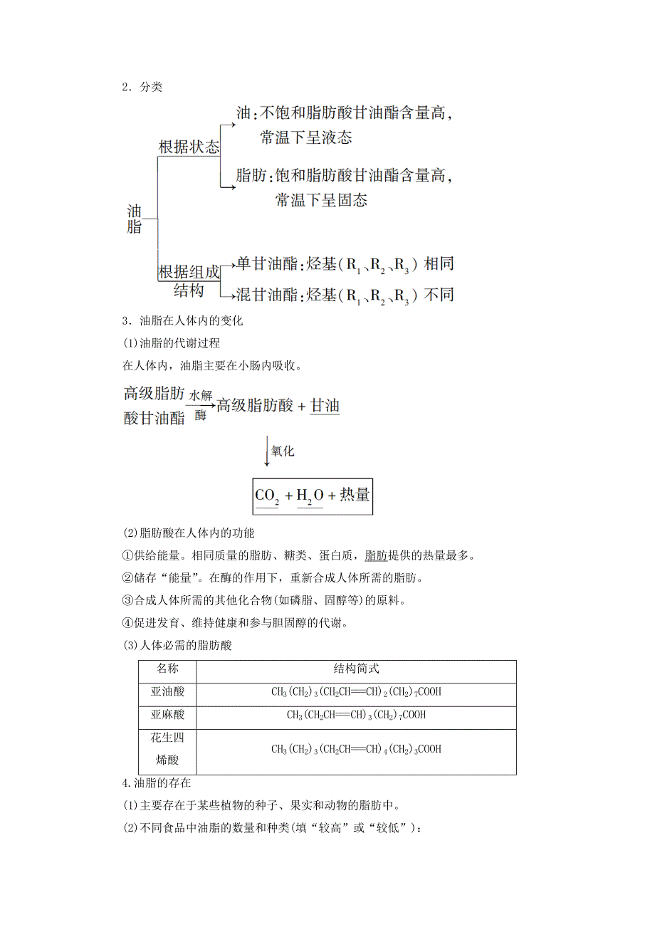 最新 高中化学专题2营养均衡与人体降第2单元提供能量与营养的食物学案苏教版选修1_第3页