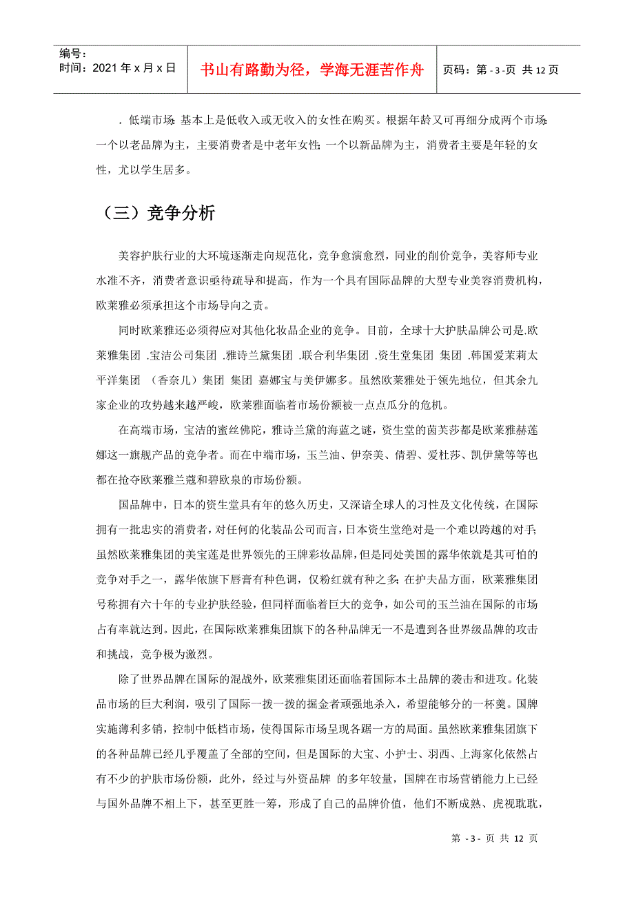 欧莱雅网络营销策划书&#183;(DOC11页)_第4页