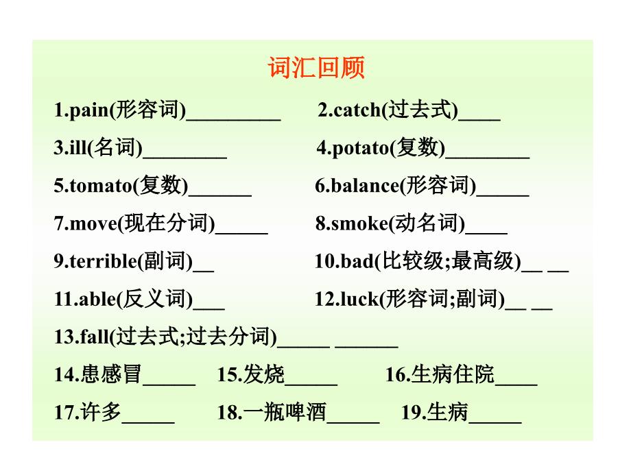 2011版初中英语新课标同步授课课件：lesson32（冀教版九年级上）_第3页