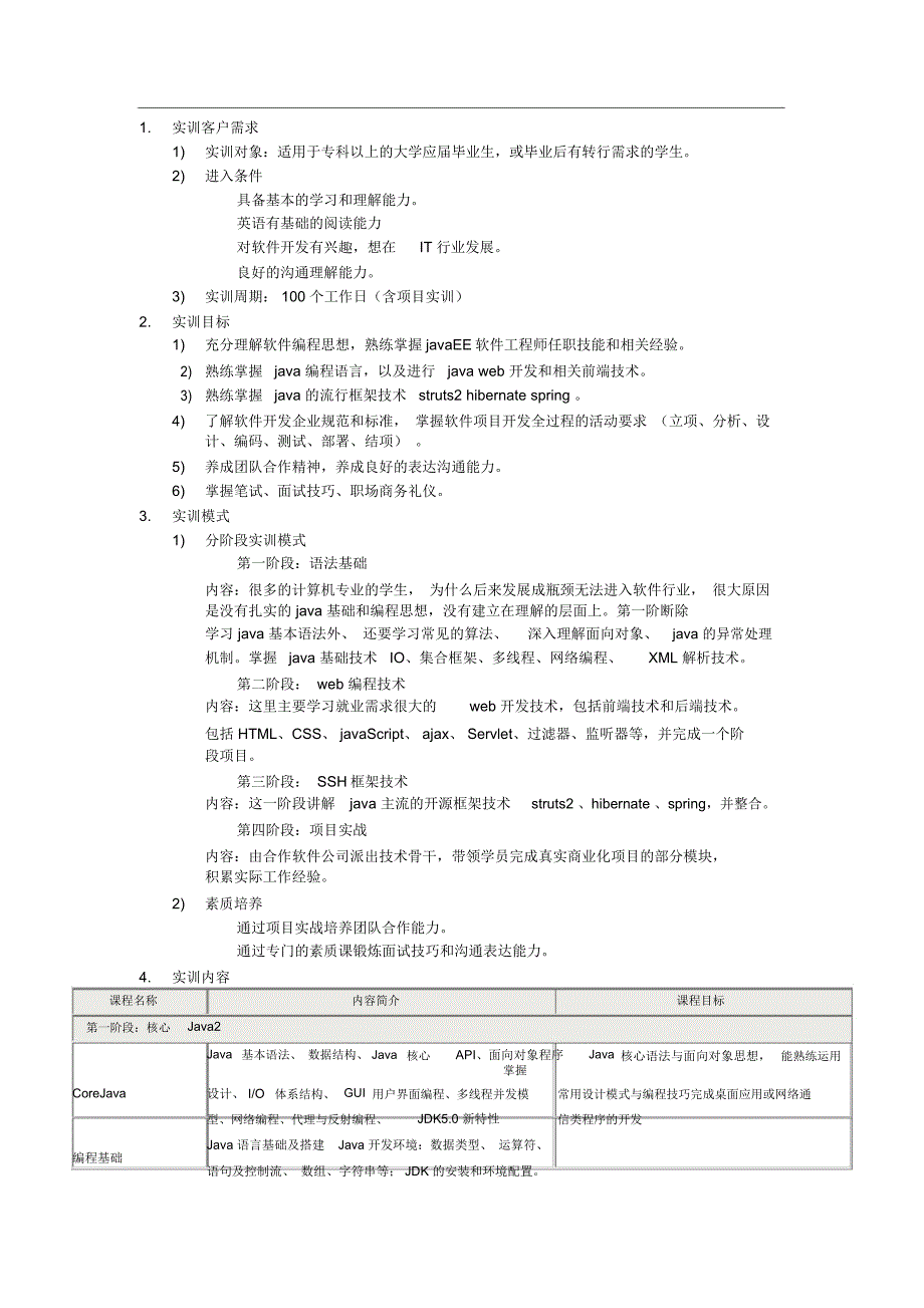 Java软件开发工程师培训课程体系_第2页