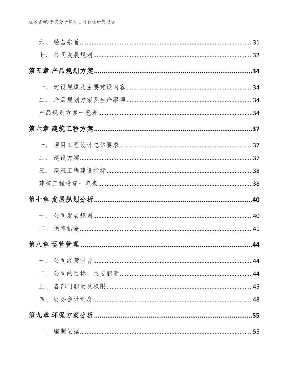 泰安分子筛项目可行性研究报告参考模板_第5页