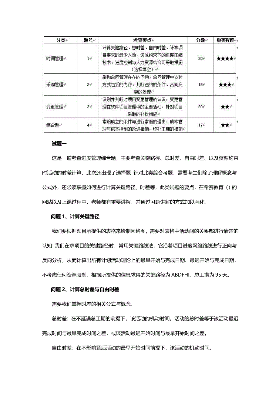 2016上半年系统集成项目管理工程师考试题型分析_第3页