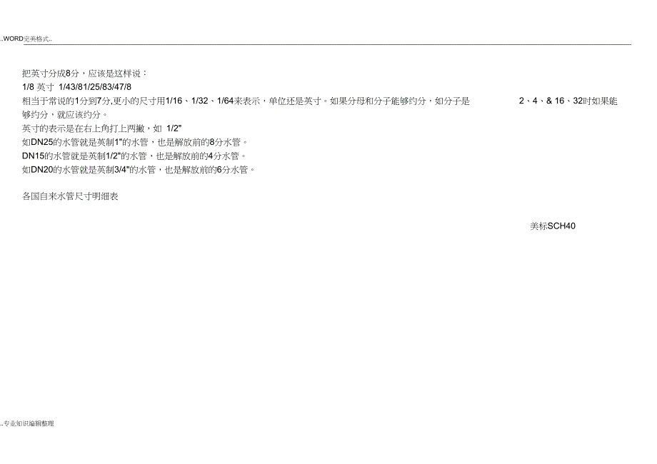 完整版管道常用标准尺寸对照_第3页