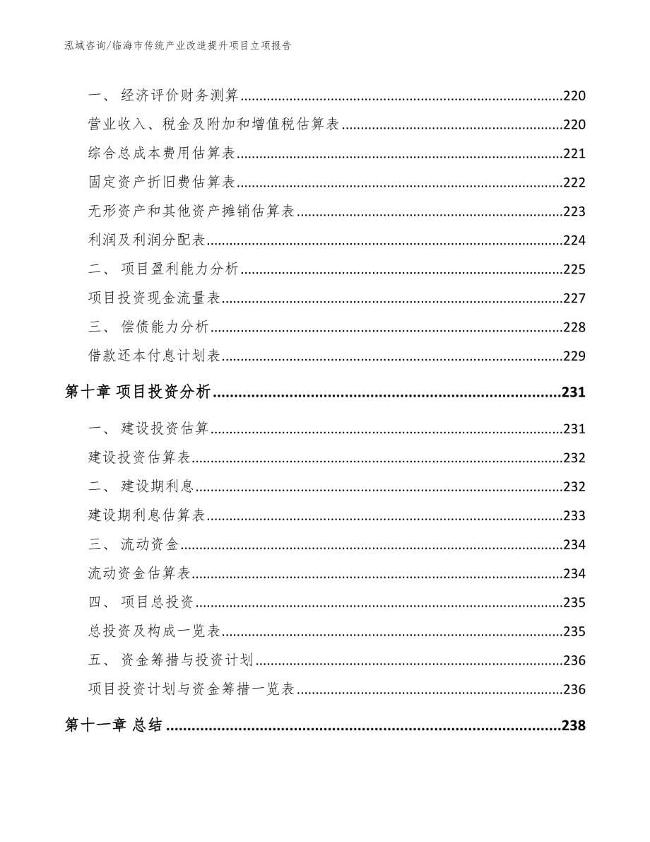 临海市传统产业改造提升项目立项报告_第5页