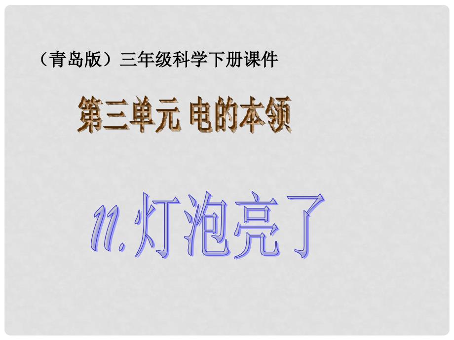 三年级科学下册 灯泡亮了5课件 青岛版_第1页