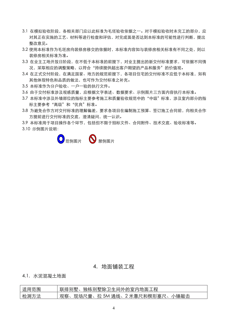 某毛坯房交付质量和观感标准_第4页