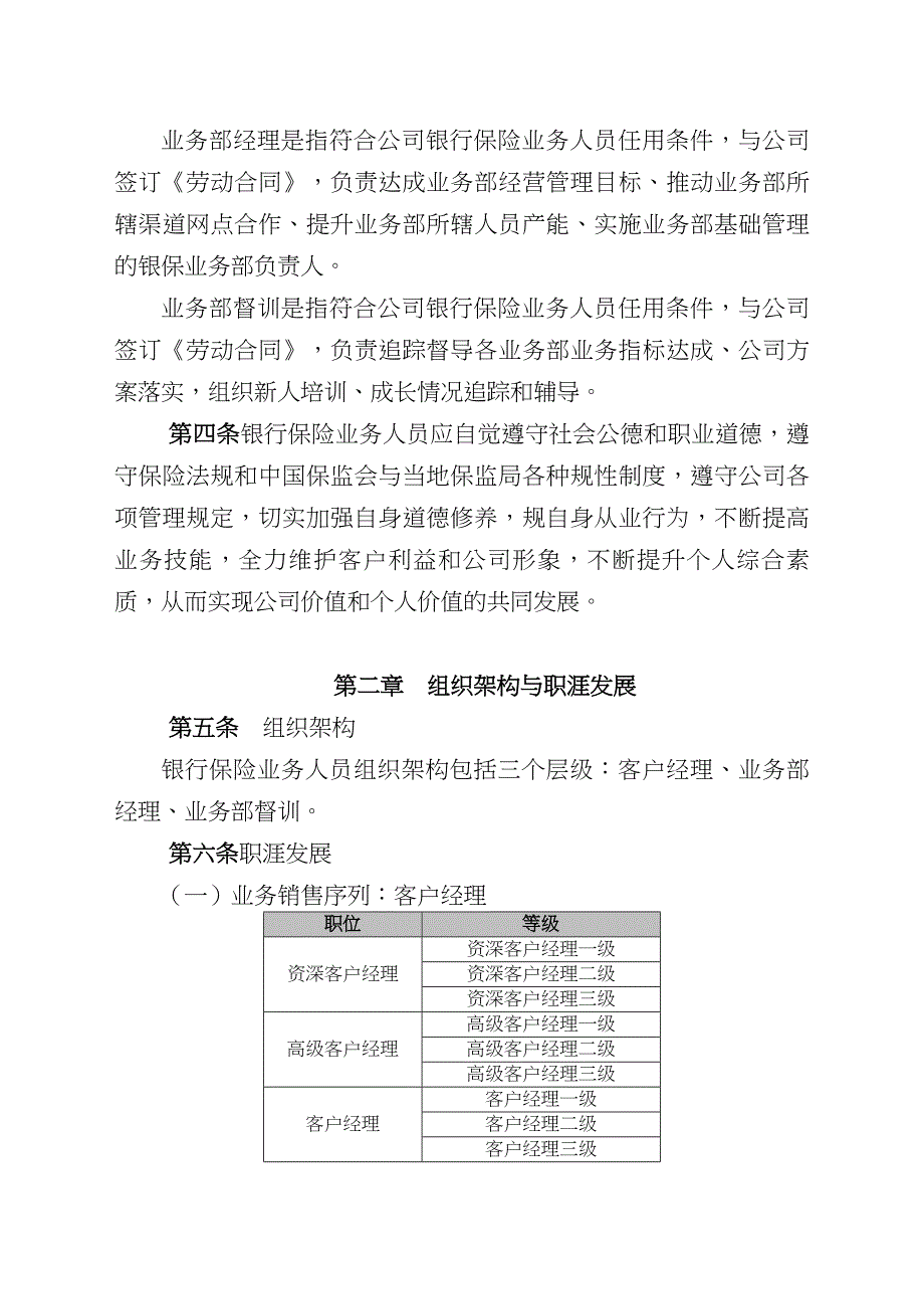 银行保险销售人员管理规定实施细则_第3页